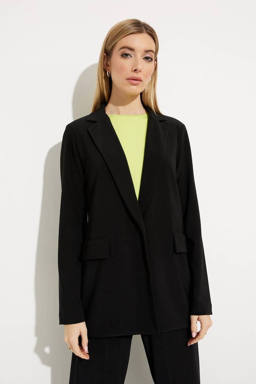 NEW JOSEPH RIBKOFF formal hip-length blazer in black